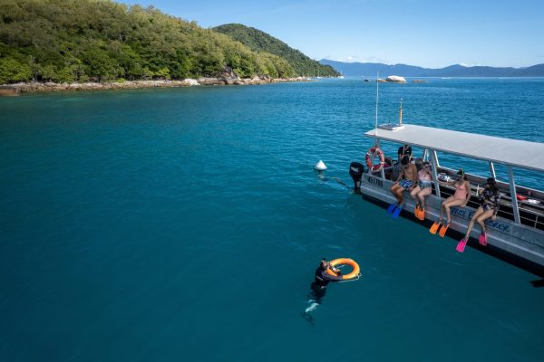 Fitzroy Island and a glass bottom boat